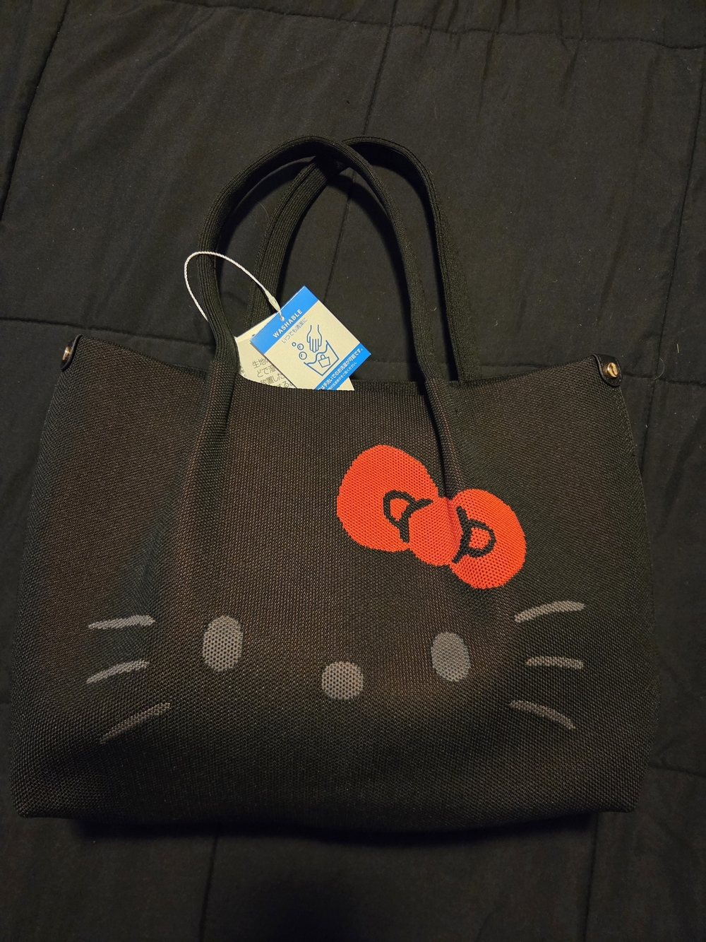Hello Kitty ROOTOTE Deli Tote Bag Rufur Black Sanrio Japan 2024